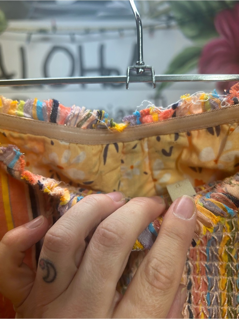 Anthropologie x Pilcro Rainbow Smocked Tube Top S - Picture 10 of 14